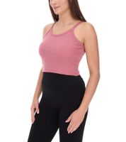YOU DO YOU Damen Crop-Top geripptes Fitness-Top Baumwoll-Shirt Tanktop Yoga-BH 905101 Alt-Rosa YOU DO YOU Damen Crop-Top geripptes Fitness-Top Baumwoll-Shirt Tanktop Yoga-BH 905101 Alt-Rosa