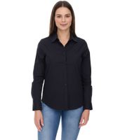 ELEVATE Hamell Long-Sleeve Shirt, Simple Women's Poplin Blouse, Light Blue, Black, or White