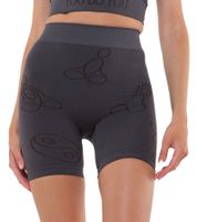 Pantaloncini da ciclista da donna YOU DO YOU, pantaloni da allenamento, pantaloni sportivi corti a fantasia, moda yoga 904891 grigio/nero