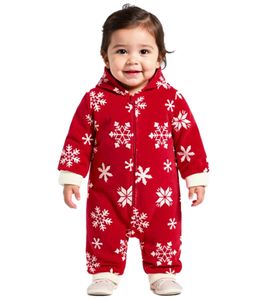 Jumpsuit Kleinkinder Overall Fleece-Anzug mit Kapuze Schneeflocken-Design mit Reißverschluss Baby-Anzug 954927 Rot/Weiß Jumpsuit Kleinkinder Overall Fleece-Anzug mit Kapuze Schneeflocken-Design mit Reißverschluss Baby-Anzug 954927 Rot/Weiß