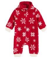 Jumpsuit Kleinkinder Overall Fleece-Anzug mit Kapuze Schneeflocken-Design mit Reißverschluss Baby-Anzug 954927 Rot/Weiß Jumpsuit Kleinkinder Overall Fleece-Anzug mit Kapuze Schneeflocken-Design mit Reißverschluss Baby-Anzug 954927 Rot/Weiß