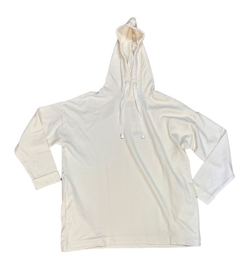 Vestino Women's Hoodie with Side Pockets, Hooded Pullover, Everyday Sweater 900901 Cream-White
