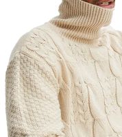 Men's Knitted Sweater Turtleneck Sweater with Cable Knit Pattern Winter Sweater Plus Sizes 938114 Beige Men's Knitted Sweater Turtleneck Sweater with Cable Knit Pattern Winter Sweater Plus Sizes 938114 Beige