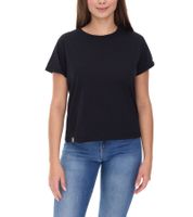 COURSE Women's Cuffed T-Shirt, Summer Shirt, Cotton Top, Casual Shirt, 900799, Black