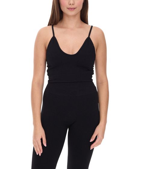 YOU DO YOU Women's Sports Bra, Sports Bustier, Seamless Sports Top 904951 Black