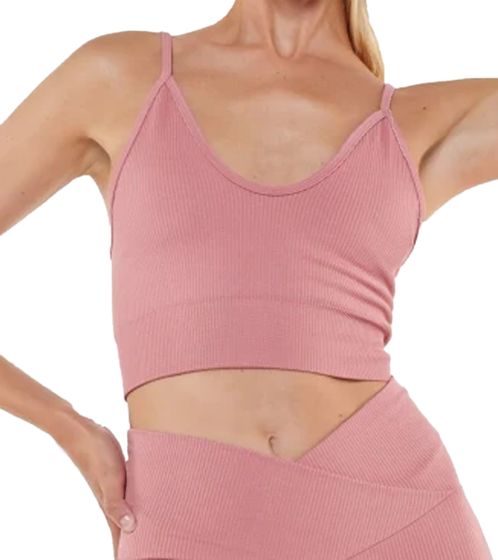 Soutien-gorge de sport pour femme YOU DO YOU, bustier de sport, haut de sport sans couture, soutien-gorge de yoga 904951, vieux rose