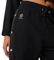 YOU DO YOU Women's Training Pants Cotton Sports Pants with Side Button Placket Jogging Pants Wide Leg Yoga Wear 905061 Black