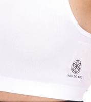 YOU DO YOU Damen Sport-BH Sport-Bustier nahtloses Sport-Oberteil Yoga-BH 904911 Weiß