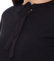 vestino Damen Pullover mit Schleife Langarm-Shirt Alltags-Pullover 901088 Schwarz