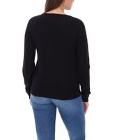 vestino Damen Pullover mit Schleife Langarm-Shirt Alltags-Pullover 901088 Schwarz
