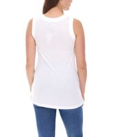 COURSE Women's Long Top, Round Neck, Summer Top, Tank Top, Casual Shirt 900789 White