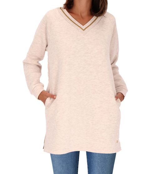 Robe sweat femme Les Tropéziennes avec poches latérales en coton 1 142 0864C Beige