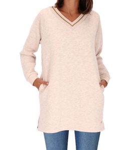 Robe sweat femme Les Tropéziennes avec poches latérales en coton 1 142 0864C Beige