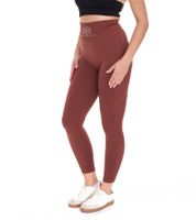 YOU DO YOU leggings da donna, pantaloni fitness alla moda con effetto scrunch, pantaloni da allenamento 905001 marrone mogano