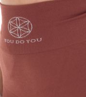 YOU DO YOU leggings da donna, pantaloni fitness alla moda con effetto scrunch, pantaloni da allenamento 905001 marrone mogano