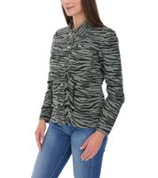 Veste mi-saison femme Vestino, veste en coton à motif animalier, veste d'été en denim 900810 Kaki/Noir Veste mi-saison femme Vestino, veste en coton à motif animalier, veste d'été en denim 900810 Kaki/Noir