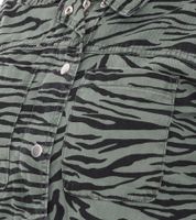 Veste mi-saison femme Vestino, veste en coton à motif animalier, veste d'été en denim 900810 Kaki/Noir Veste mi-saison femme Vestino, veste en coton à motif animalier, veste d'été en denim 900810 Kaki/Noir