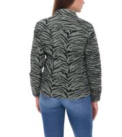 Veste mi-saison femme Vestino, veste en coton à motif animalier, veste d'été en denim 900810 Kaki/Noir Veste mi-saison femme Vestino, veste en coton à motif animalier, veste d'été en denim 900810 Kaki/Noir