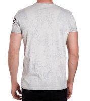 T-shirt da uomo con stampa "Plunderer & Exploiter", in cotone, girocollo, R-15191, grigia