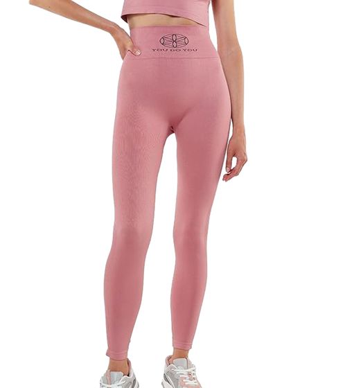 Legging femme YOU DO YOU pantalon fitness tendance effet froissé pantalon d'entraînement 905001 vieux rose