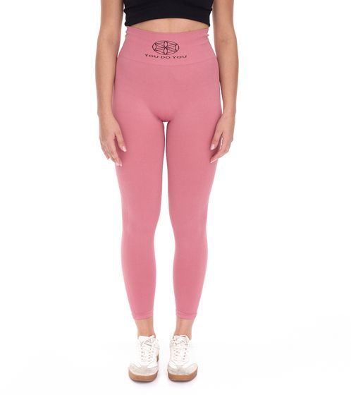 YOU DO YOU women's leggings, fashionable fitness trousers with scrunch effect, workout trousers 905001 old pink