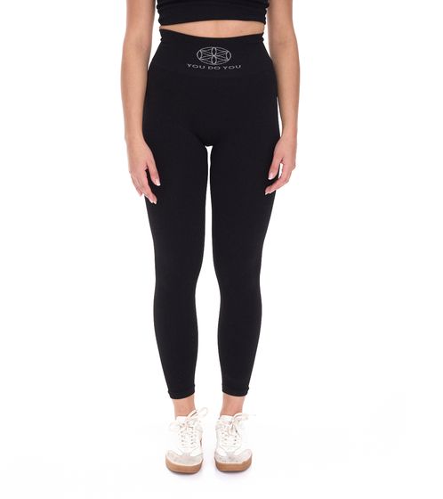 YOU DO YOU women's leggings fashionable fitness trousers with scrunch effect workout trousers 905001 black
