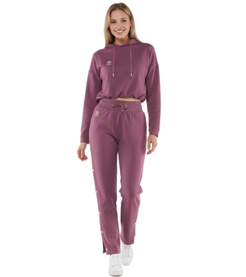YOU DO YOU Damen Cropped-Hoodie mit Kapuze Alltags-Pullover Yoga-Mode 905081 Alt-Rosa