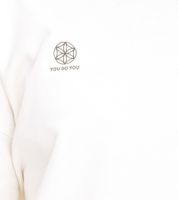 YOU DO YOU Maglione da donna con stampa sul retro, in cotone, a maniche lunghe, stile yoga, 905071, bianco