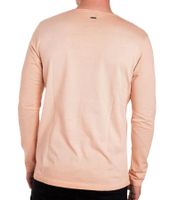 Herren Langarm-Shirt mit Schriftzug Sommer-Baumwoll-Longsleeve mit V-Ausschnitt Freizeit-Pullover R-10115 Hell-Orange Herren Langarm-Shirt mit Schriftzug Sommer-Baumwoll-Longsleeve mit V-Ausschnitt Freizeit-Pullover R-10115 Hell-Orange