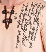 Herren Langarm-Shirt mit Schriftzug Sommer-Baumwoll-Longsleeve mit V-Ausschnitt Freizeit-Pullover R-10115 Hell-Orange Herren Langarm-Shirt mit Schriftzug Sommer-Baumwoll-Longsleeve mit V-Ausschnitt Freizeit-Pullover R-10115 Hell-Orange