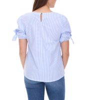 Chemisier femme Sequano T-shirt à manches courtes élégant pour l'été 901509 blanc/bleu Chemisier femme Sequano T-shirt à manches courtes élégant pour l'été 901509 blanc/bleu