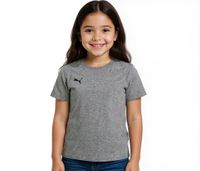 Pack de 2 camisetas deportivas PUMA TeamGoal 23 para niño y niña, de algodón con parche del logotipo, talla 656709 33, gris Pack de 2 camisetas deportivas PUMA TeamGoal 23 para niño y niña, de algodón con parche del logotipo, talla 656709 33, gris