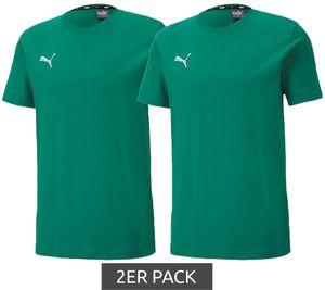 2er Sparpack PUMA TeamGoal 23 Jungen & Mädchen Sport-Shirt Baumwoll-Shirt mit Logo-Patch T-Shirt 656709 05 Grün