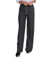 COURSE Women's High-Waisted Business Trousers, Striped Office Trousers, Everyday Trousers, Loose Fit 68695405 Black/White