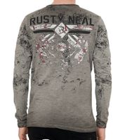 Herren Longsleeve mit Fighter-Print Baumwoll-Langarm-Shirt Sommer-Pullover Freizeit-Shirt R-10150 Grau Herren Longsleeve mit Fighter-Print Baumwoll-Langarm-Shirt Sommer-Pullover Freizeit-Shirt R-10150 Grau