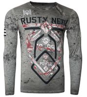 Herren Longsleeve mit Fighter-Print Baumwoll-Langarm-Shirt Sommer-Pullover Freizeit-Shirt R-10150 Grau Herren Longsleeve mit Fighter-Print Baumwoll-Langarm-Shirt Sommer-Pullover Freizeit-Shirt R-10150 Grau