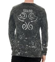 Chemise à manches longues pour homme avec imprimé tribal all-over, chemise à manches longues en coton, pull d'été, chemise de loisirs R-10152, gris foncé