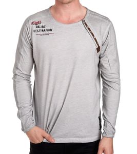 Chemise à manches longues pour homme avec imprimé petit lettrage, chemise à manches longues en coton, pull d'été, chemise de loisirs R-10120 gris clair Chemise à manches longues pour homme avec imprimé petit lettrage, chemise à manches longues en coton, pull d'été, chemise de loisirs R-10120 gris clair