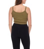 YOU DO YOU women's crop top ribbed fitness top cotton shirt tank top yoga fashion 905101 khaki