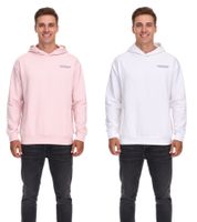 Sudadera con capucha SUBLEVEL para hombre, de algodón, con bolsillos, H10014T21326A, en rosa o blanco