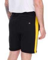Pantaloncini sportivi da uomo, pantaloncini in cotone, pantaloni corti da fitness, pantaloni da allenamento R-13631 Nero/Giallo