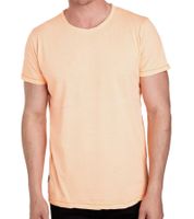 T-shirt da uomo in cotone basic, lavata, girocollo, manica corta, R-15200, arancione neon T-shirt da uomo in cotone basic, lavata, girocollo, manica corta, R-15200, arancione neon