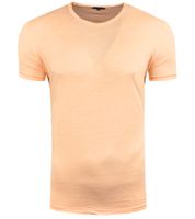 T-shirt da uomo in cotone basic, lavata, girocollo, manica corta, R-15200, arancione neon T-shirt da uomo in cotone basic, lavata, girocollo, manica corta, R-15200, arancione neon