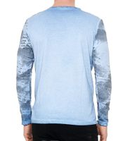 Camisa de manga larga para hombre con degradado de color, camisa de manga larga de algodón, suéter de verano, camisa de ocio R-10140 Azul Camisa de manga larga para hombre con degradado de color, camisa de manga larga de algodón, suéter de verano, camisa de ocio R-10140 Azul