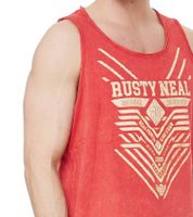 Canotta da uomo in stile vintage Maglia a maniche lunghe con stampa urbana Top estivo R-15247 Corallo