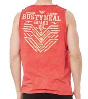 Canotta da uomo in stile vintage Maglia a maniche lunghe con stampa urbana Top estivo R-15247 Corallo