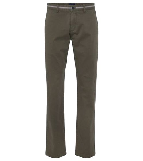HECHTER PARIS Men's Chino Pants, Fashionable Business Trousers with Side Pockets, 87593824 Khaki
