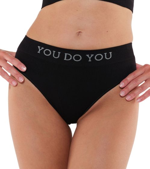 YOU DO YOU Women's Seamless Sports Briefs, Stylish Underwear 904871 Black