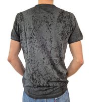 T-shirt da uomo con stampa "Plunderer & Exploiter", in cotone, girocollo, R-15191, grigio scuro T-shirt da uomo con stampa "Plunderer & Exploiter", in cotone, girocollo, R-15191, grigio scuro