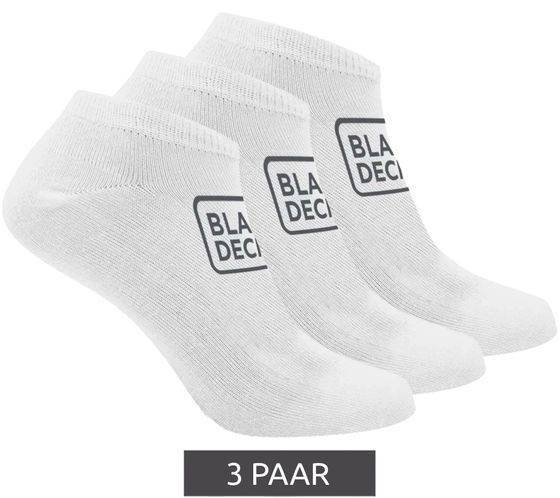3 Paar BLACK+DECKER Quarter-Socken mit Logo-Details Arbeits-Strümpfe OEKO-TEX Standard 100 Sneaker-Socken BX/OBI1SLCX3BL3942 Weiß